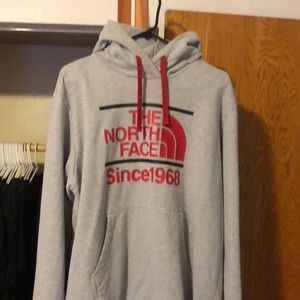 Great condition, the north face hoodie, XL, light grey